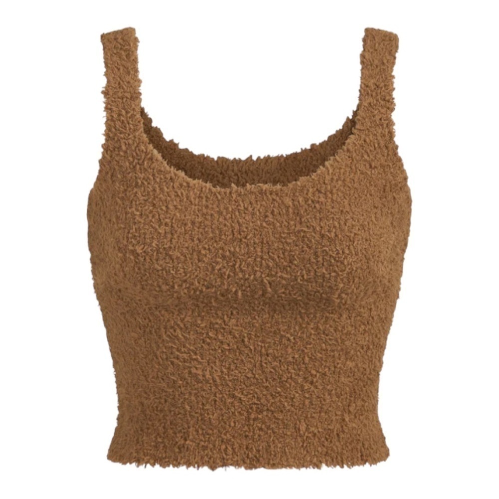 SKIMS Cozy Knit Tank in Camel - Picture 2 of 6